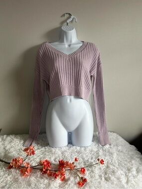Aeropostale Lilac Cable Knit Sweater